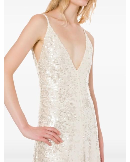 Philosophy Di Lorenzo Serafini White Abendkleid Mit Pailletten