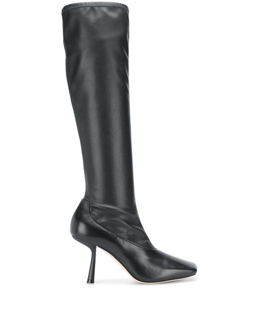 Jimmy Choo Leather Myka 85 Boots in Black - Save 43% | Lyst