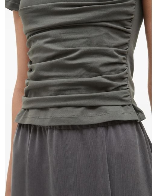 B+ AB Gray Ruched-Detail T-Shirt