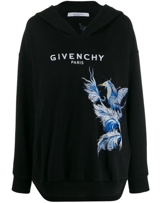 Givenchy Black Birds Embroidery Hoodie