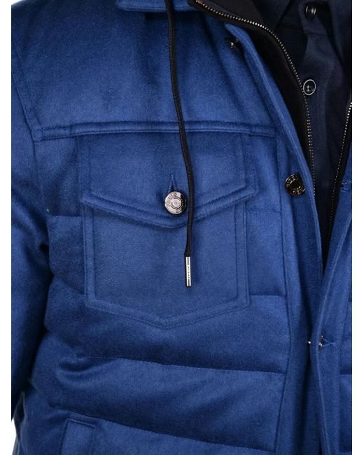 KIRED Gewatteerde Jas Met Afneembare Capuchon in het Blue voor heren