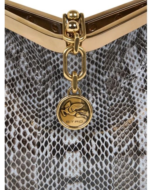 Etro Gray Mini Vela Tote Bag