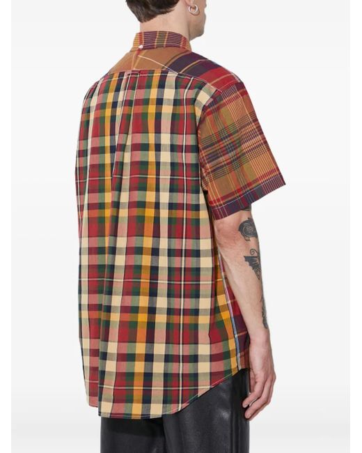 Engineered Garments Red Plaid Pocket Shirt for men