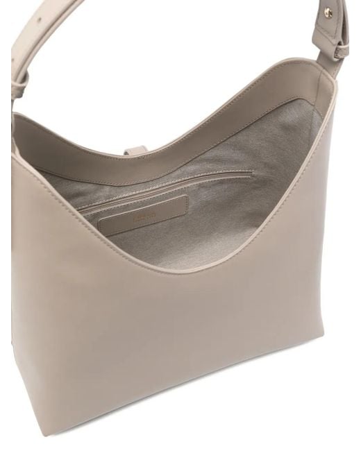 Furla Gray Medium Goccia Leather Shoulder Bag