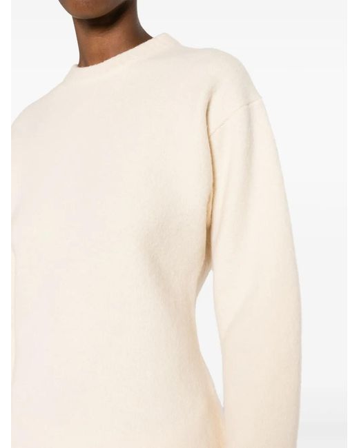 Jil Sander Natural Crew-Neck Wool Jumper