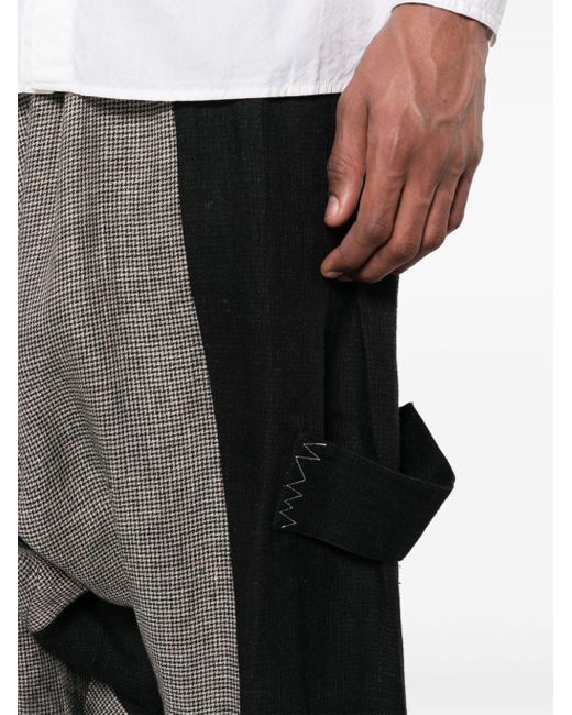 Yohji Yamamoto Gray A-square Drop-crotch Trousers for men