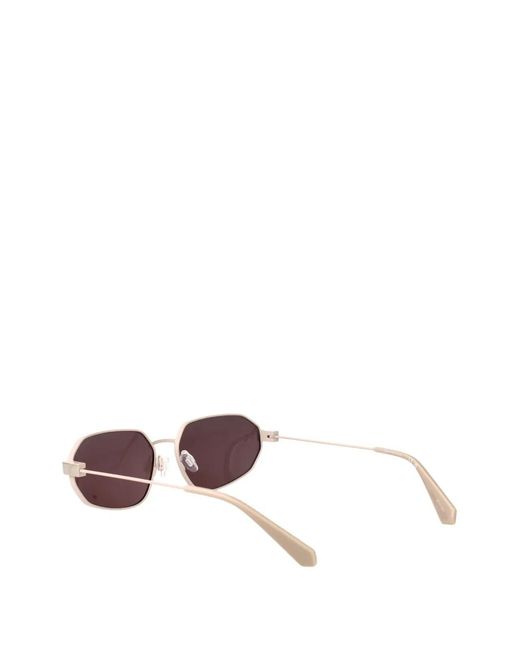Calvin Klein Purple Geometric-Frame Sunglasses for men