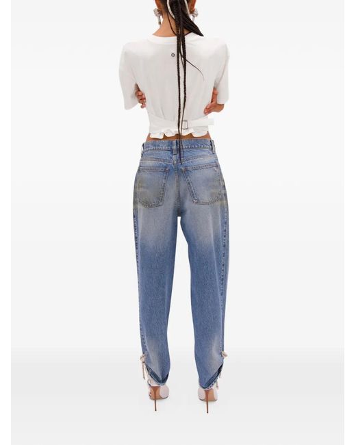 Area Blue Crystal-Knot Jeans