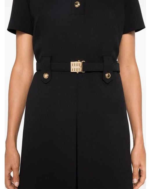 Miu Miu ロゴベルト ミニドレス Black