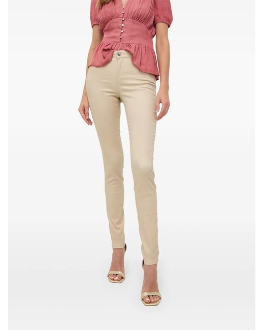 Morgan Pink Palona Slim-Fit Trousers