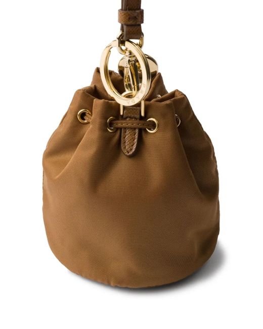 Prada Metallic Mini Icon Re-Nylon Bag Charm