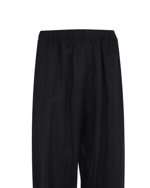 Fabiana Filippi Black Pantalon Trevi À Taille Élastiquée