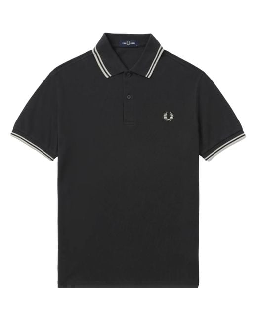 Fred Perry Black Cotton Polo Shirt for men