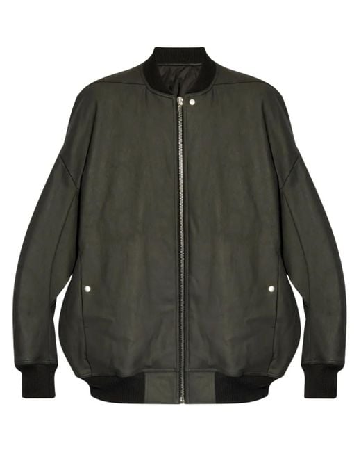 Rick Owens Gray Elongated Bomber Jacket for men