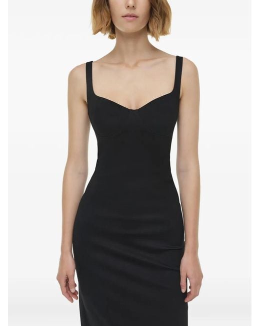 Jonathan Simkhai Black Cabot Sculpted Maxi Dress