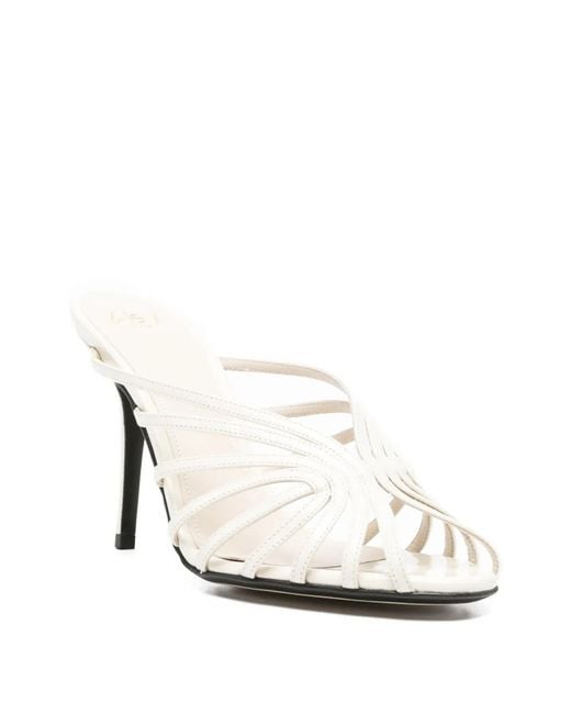 ALEVI White Multi-Straps Sandals