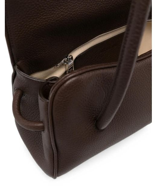 Jacquemus Brown Knot-Detail Pebbled Leather Tote Bag