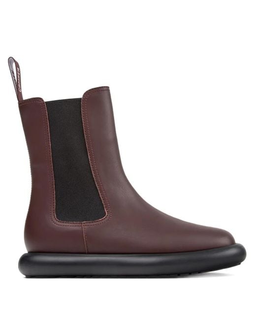 Camper Brown Onda Elastic-Panelled Platform Boots