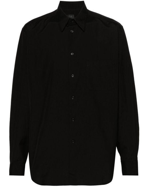 Yohji Yamamoto Black Cotton Poplin Shirt for men