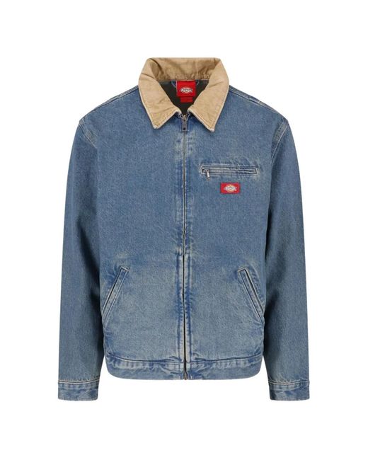 Dickies Blue Corduroy-Collar Denim Jacket for men