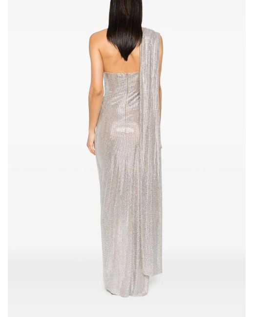 GIUSEPPE DI MORABITO White Crystal-Embellished Gown
