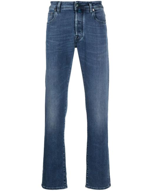 Herren Bekleidung Jeans Jeans mit Gerader Passform Jacob Cohen Denim Klassische Slim-Fit-Jeans in Blau für Herren 