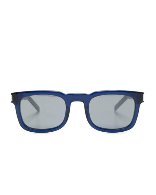 Saint Laurent Blue Sl 581 Square-Frame Sunglasses
