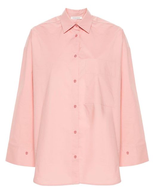Chemise en coton à manches longues By Malene Birger en coloris Pink