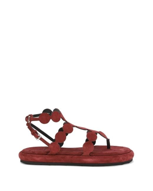 Pierre Hardy Red Flat Sandals