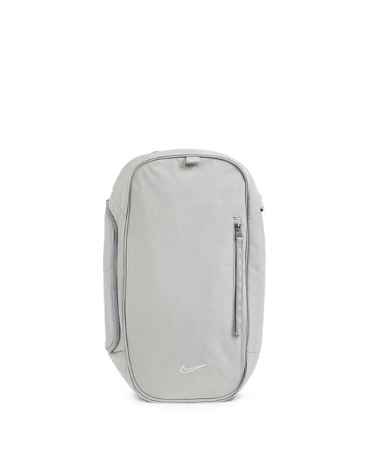 Nike Gray Logo-Embroidered Backpack