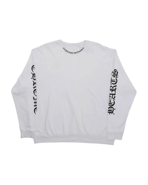 Chrome Hearts Gray Logo-Print Long Sleeve T-Shirt for men