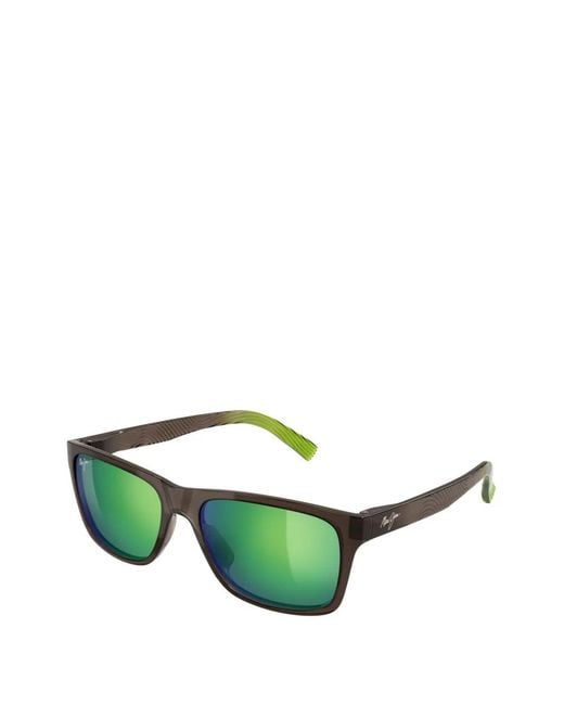 Maui Jim Green Kōwelo Square-Frame Sunglasses