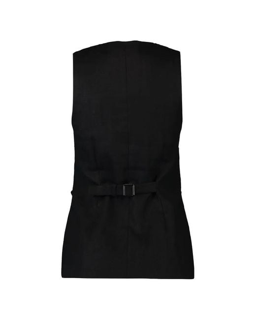 Faithfull The Brand Black Jackie Button-Up Waistcoat