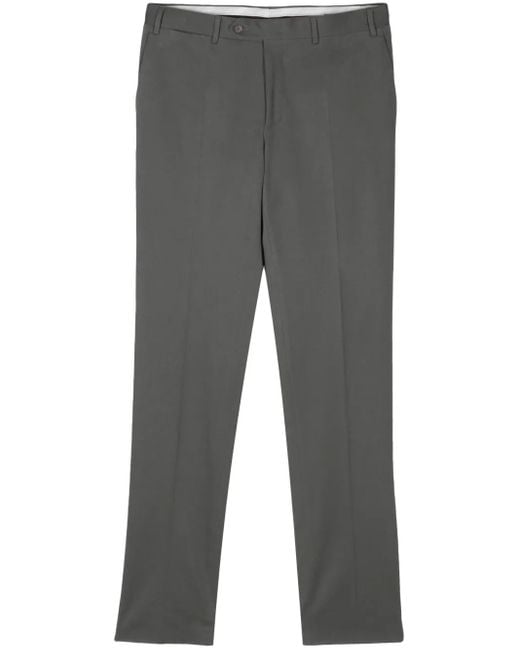 Canali Gray Straight-Leg Trousers for men