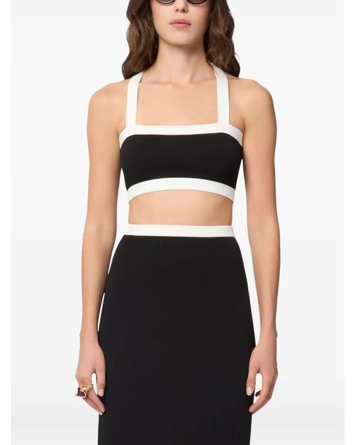Nina Ricci White Bralette Knit Top