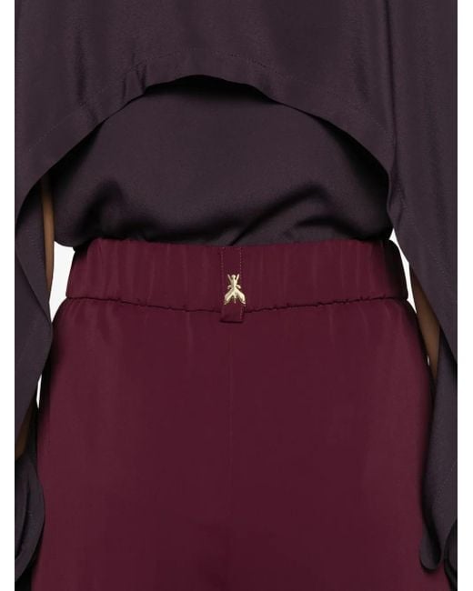 Patrizia Pepe Purple Elastic-Waist Trousers