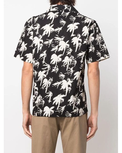 Department 5 Black Floral Button-Down Shirt for men
