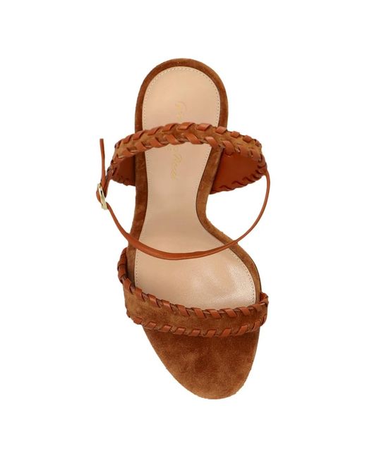 Gianvito Rossi Brown Shoes Lamb+Suede