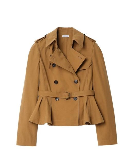 Burberry Brown Cotton Isabella Trench Jacket