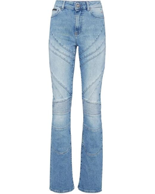 Philipp Plein Flared Jeans in het Blue