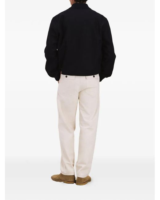 Fortela Black Cruiser Buttoned Bomber Jacket for men