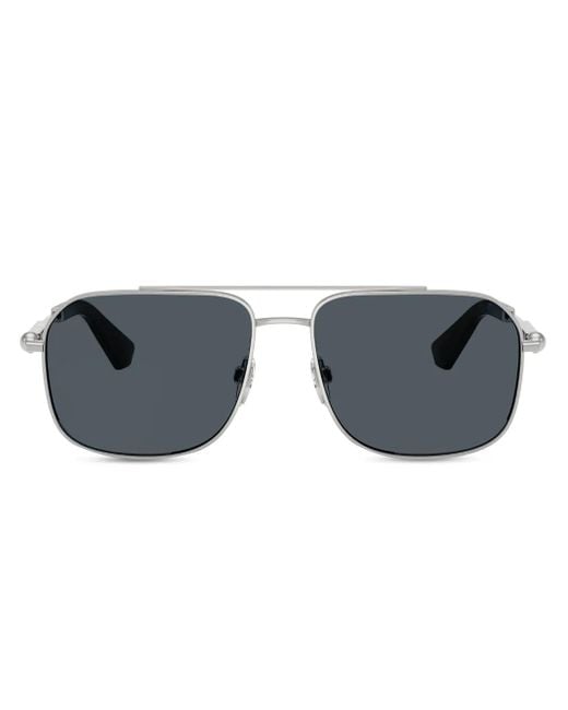 Burberry Gray Logo-Engraved Sunglasses for men