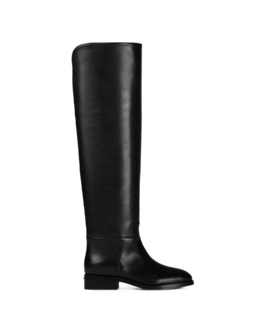 Le Silla Black Charlotte Leather Boots