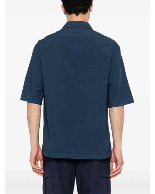 Barena Blue Ventura Tendon Cotton Shirt for men