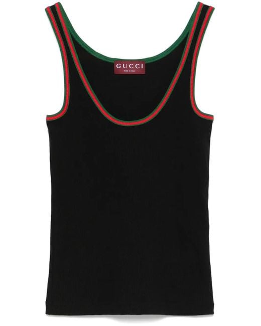 Gucci ウェブトリム タンクトップ Black