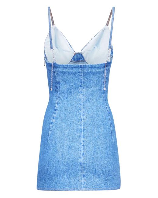 Vestido corto vaquero Area de color Blue