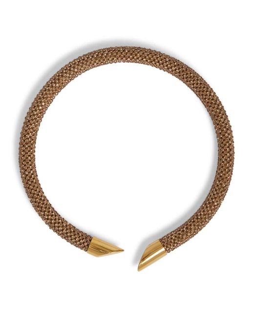 Collar de cadena Gold Pixel Rabanne de color White