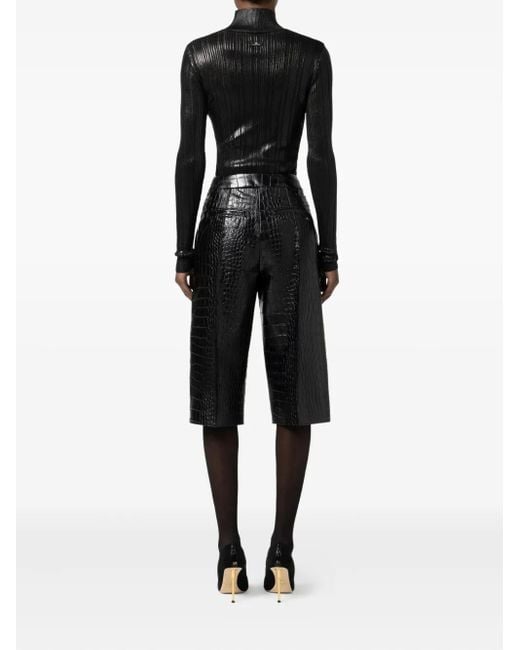 Pantalon Slim Crop Elisabetta Franchi en coloris Black