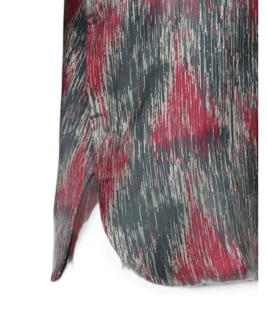 Max Mara Gray Abstract-Print Short-Sleeve Top