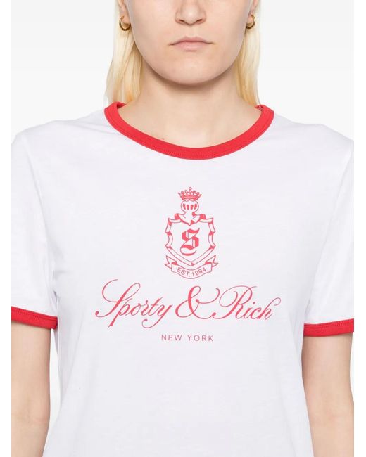 Sporty & Rich White Vendome T-Shirt